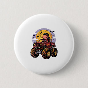 Söt vampyr monstertruck Halloween tröja design_ Knapp