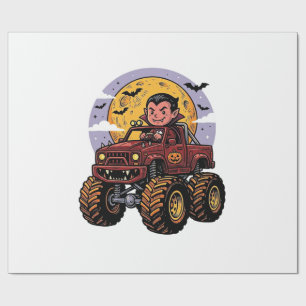 Söt vampyr monstertruck Halloween tröja design_ Presentpapper