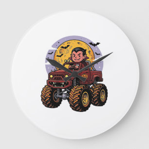 Söt vampyr monstertruck Halloween tröja design_ Stor Klocka