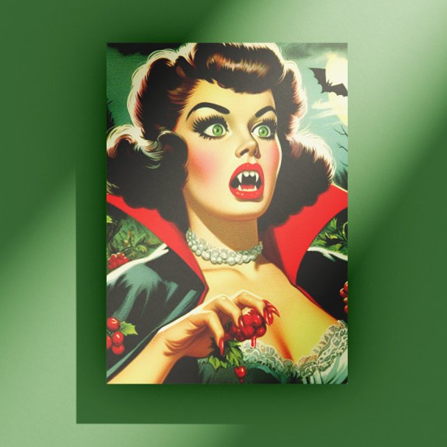 Söt Vampyr Pinuppa Vykort (Skapare uppladdad)