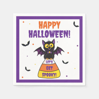 Söt vampyrfladdermus Halloween-candy corn Pappersservett