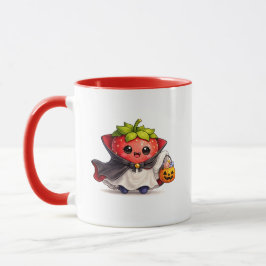 Söt vampyristjordgubbe Halloween-mugg Mugg