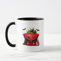 Söt vampyristrålande Halloween-mugg