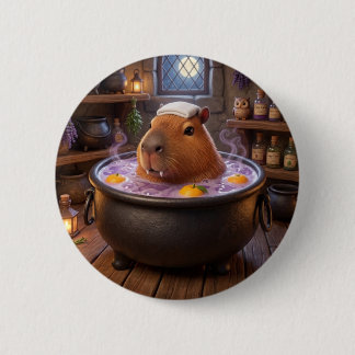Söt vampyrkedja badkar Capybara knappnål Knapp