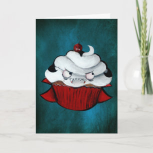 Söt vampyrmuffin kort