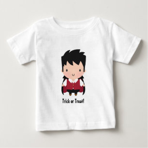 Söt vampyrpojke baby halloween-outfit t shirt