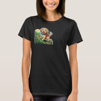 Söt vandrande golden retriever-valp-äventyr t shirt