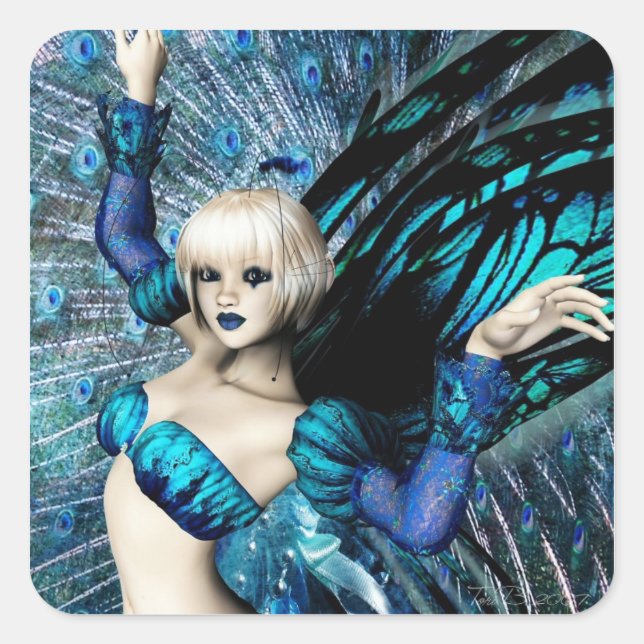 Söt Vanity Fyrkantigt Klistermärke (Framsida)