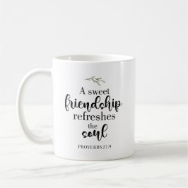 Söt Vänskap Bble Hand Lettering Quote Kaffemugg