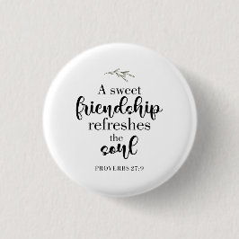 Söt Vänskap Bble Hand Lettering Quote Knapp