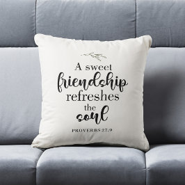Söt Vänskap Bble Hand Lettering Quote Kudde