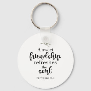 Söt Vänskap Bble Hand Lettering Quote Nyckelring