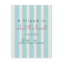 söt vänskap citerar inspirationstext blått rand