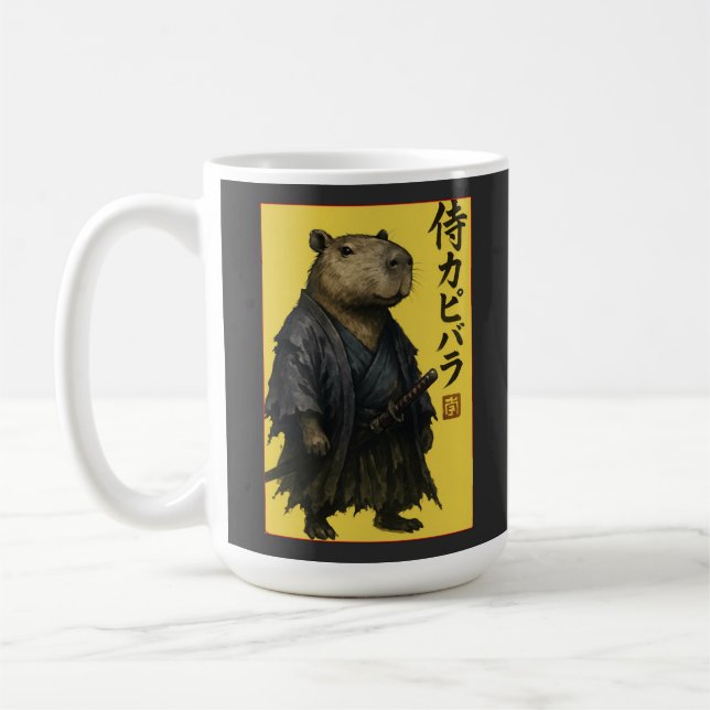 Söt Väntan Capybara Japansk Estetik Kawaii An Kaffemugg (Vänster)
