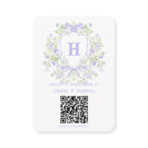 Söt Vapensköld med Lavender Bows Gift-registret