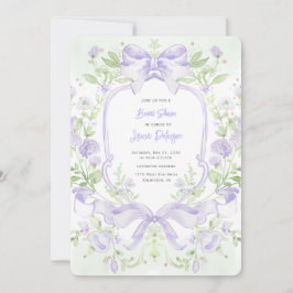 Söt Vapensköld med Möhippan Lavender Bows Inbjudningar