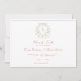 Söt Vapensköld med Rosa Bows Spara Datumet