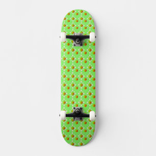 Söt Vår Apple-blommar och äpplen som är mönstrade Mini Skateboard Bräda 18,5 Cm