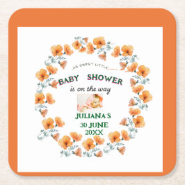 Söt vår babydusch underlägg papper kvadrat