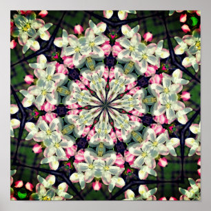 Söt Vår Blommar Flower Abstrakt Art Poster