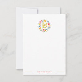 Söt Vår Blommigt Baby Shower - tackkort - Tack Kort