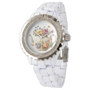 Söt Vår blommor Elegant Tekanna  Watch Armbandsur