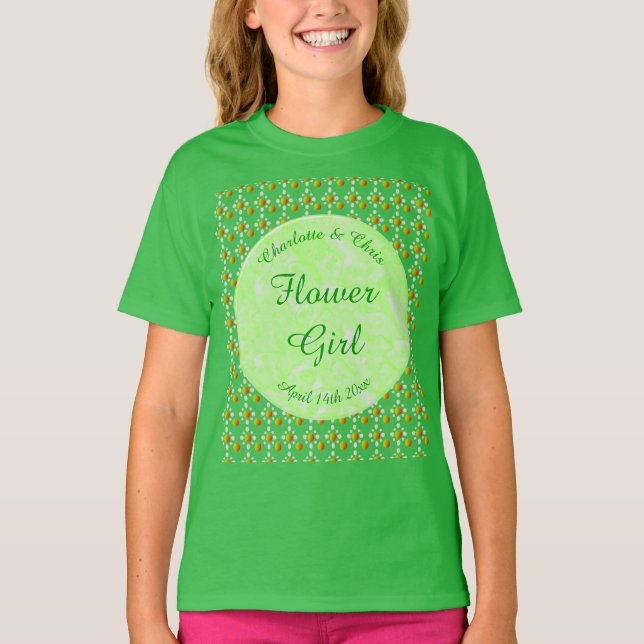 Söt Vår bröllop Apple blommar och äpplen T Shirt (Framsida)