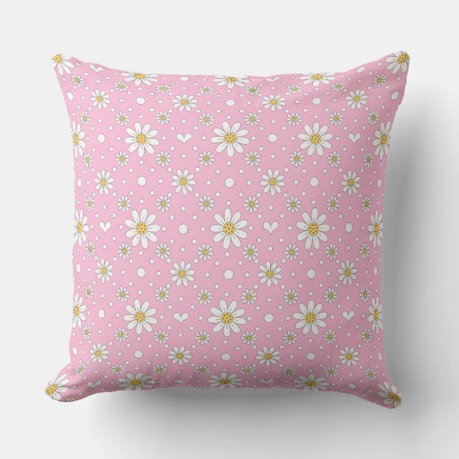 Söt Vår Daisy Pillow Kudde (Framsida)