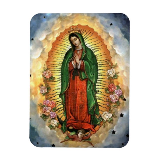 Söt Vår Dam av Guadalupe Virgin Mary Köks Magnet (Vertikal)