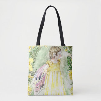Söt vår-fé-totebag tygkasse