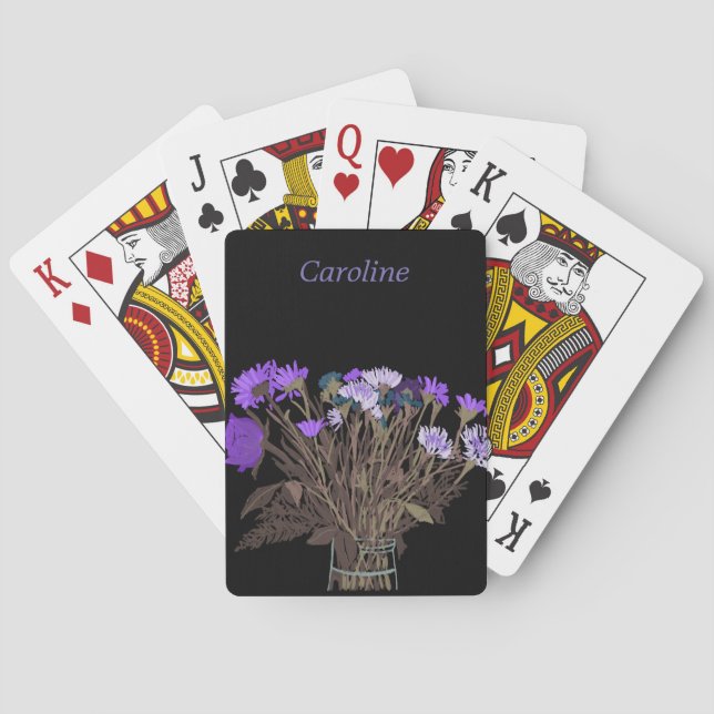 Söt Vår Flower Bouquet för hennes Casinokort (Baksidan)