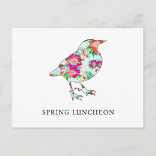 Söt vår-lunchinbjudan vykort