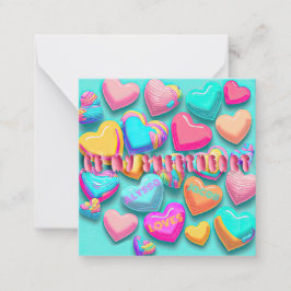 Söt "Var min älskling" godis Alla hjärtans dag Anteckningskort