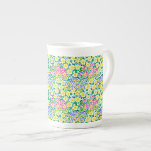 Söt Vår Primroses Bone China Coffee Mugg, Benporslin Mugg