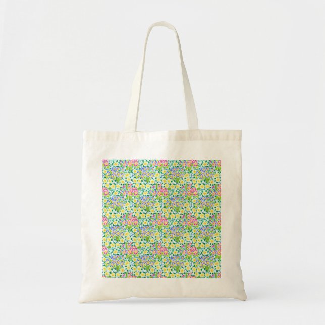 Söt Vår Primroses Tote Bag Tygkasse (Framsidan)