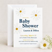 Söt vår tusensköns baby shower inbjudan