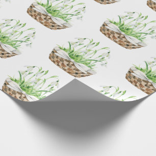 Söt Vår Wildblommor i Basket Presentpapper