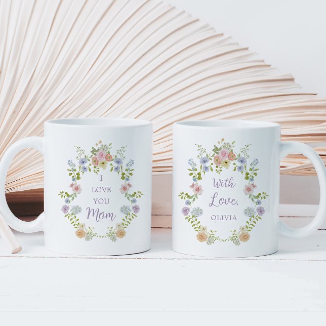 Söt Vår Wildblommor | Kärlek You Mamma Kaffemugg (Skapare uppladdad)