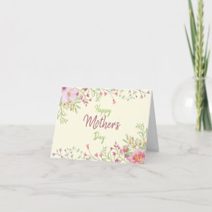 Söt vårblomma mors dag kort