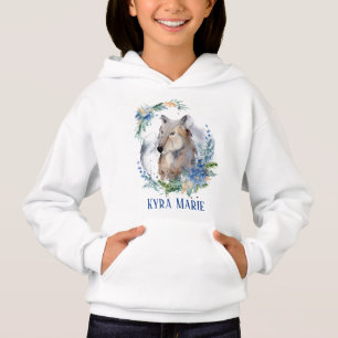 Söt varg älskare add namn t shirt