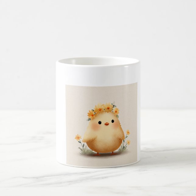 Söt vårkyckling-mugg | Tusensköns-kyckling Kaffemugg (Center)