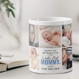 Söt 'Världens bästa mamma' Första mors dag Blå Kaffemugg
