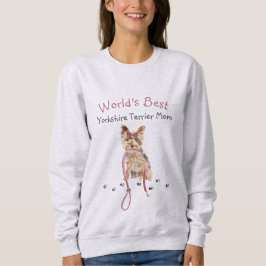 Söt världens bästa Yorkshire Terrier-mamma i akvar T Shirt