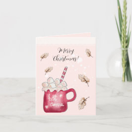Söt varm choklad julillustration helgkort