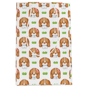 Söt vattenfärg Beagle hundpresentpåse