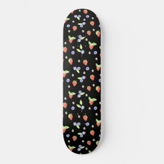 Söt vattenfärg blåbär jordgubb Muster Mini Skateboard Bräda 18,5 Cm
