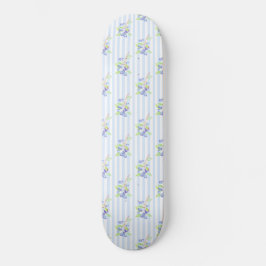 Söt vattenfärg blåbärs botaniska ränder mönster mini skateboard bräda 18,5 cm