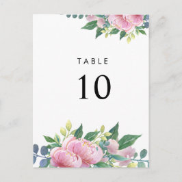 SÖT VATTENFÄRG BLOMDEKOR TABLETT NUMMER VYKORT