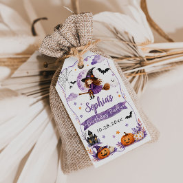 Söt Vattenfärg Halloween Födelsedag Presentetikett