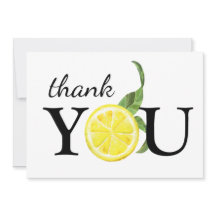 Söt vattenfärg Lemon Tacksamhetskort